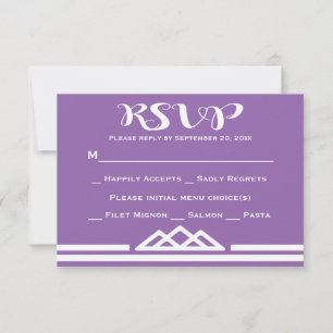 Rétro Roxo RSVP Geométrico Triângulo Tribal