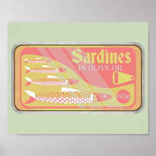 Retro Sardinhas Poster