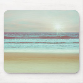 Retro Serene Beach Trabalho de arte | Mousepad
