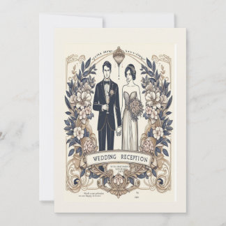 retro simples do convite de casamento do rsvp