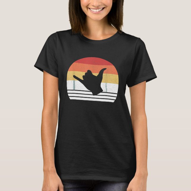 Retro Sinal Shaka Surf Sinal de Camisa Presente Su (Frente)