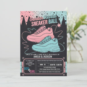 Retro Sneaker Ball Convite 90s Revisão de Gênero