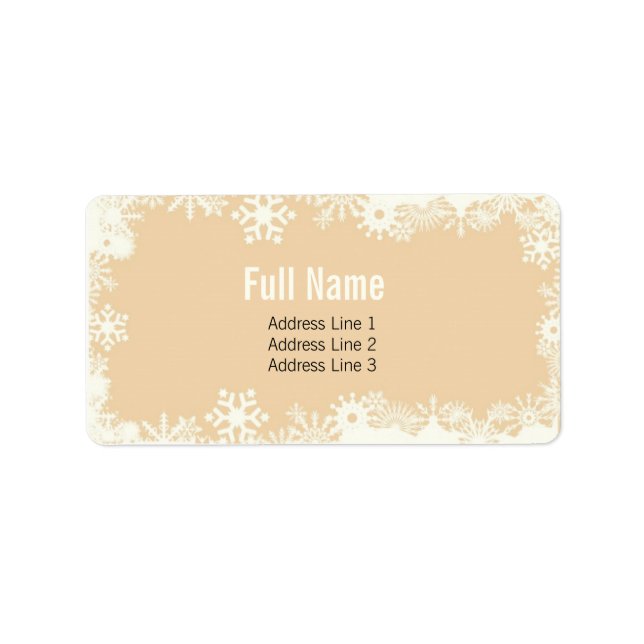 Retro Snowflakes 4 etiquetas de natal (Frente)