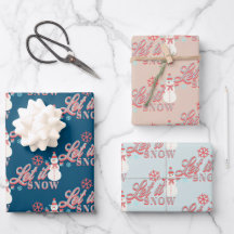 Retro Snowman Deixa-o nevar tipografia Natal