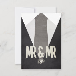 Retro Sr. & Sr. Suit & Tie Wedding RSVP