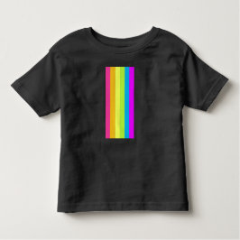 Retro Stripes Toddler's T-Shirt Black & Neon Multi