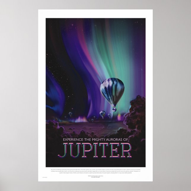 Retro Style Space Travel Poster - Jupiter (Frente)