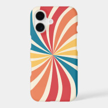 Retro Sunburst Multicolor dos Anos 70