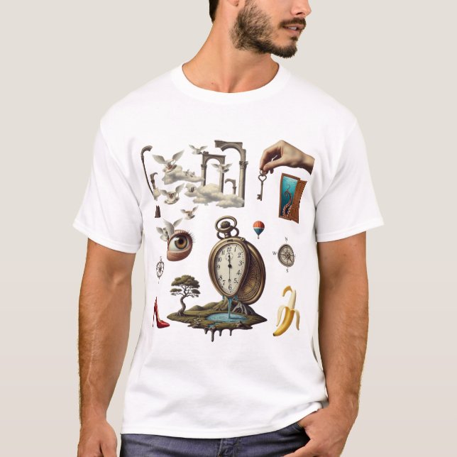 Retro Surreal Collage Aesthetic T-Shirt | Vintage  (Frente)