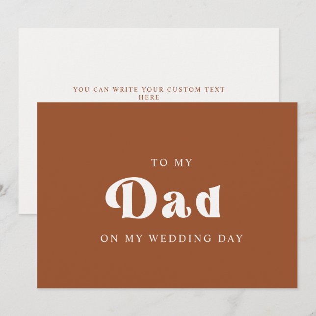 Retro Terracotta para minha pai no dia do meu casa (Frente/Verso)