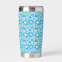 Retro Turquoise Heart Tumbler