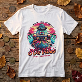 Retro Vintage 80s Skateboard Sunrise T-Shirt