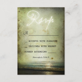 REtro vintage BEACH WEDDING RSVP CARTÕES
