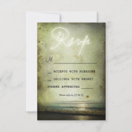 REtro vintage BEACH WEDDING RSVP CARTÕES