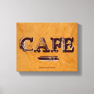 Retro Vintage Cafe Canvas