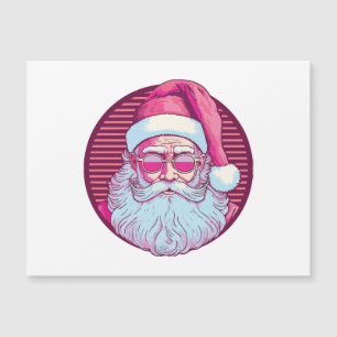 Retro vintage cor-de-rosa santa claus
