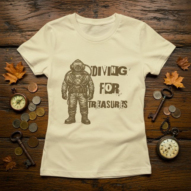 Retro Vintage Diver Suit T-Shirt (Criador carregado)