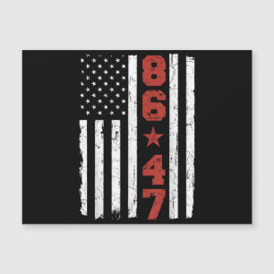 Retro Vintage EUA Flag 86 47 Anti Trump