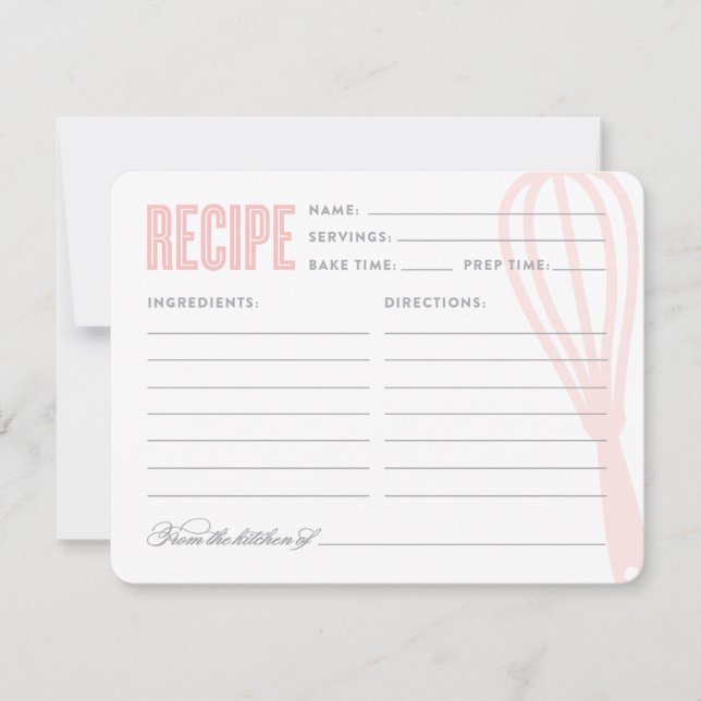 Retro Whisk | Cartão de Receita (Frente)