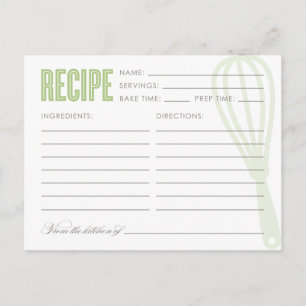 RETRO WHISK   CARTÕES DE RECEITA