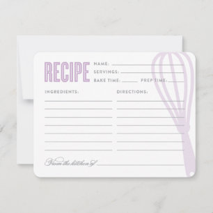 Retro Whisk em Roxo Cartão de Receita