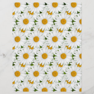 Retro White Daisies Sunny Floral - Artesanato de A