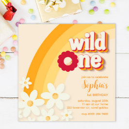 Retro "Wild One" Primeiro Convite de Aniversário |