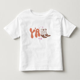 Retro "Y'all" Toddler T-Shirt com Design de inicia