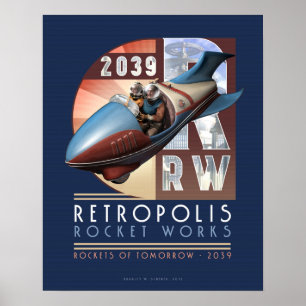 Retropolis Rocket trabalha o poster (16x20")
