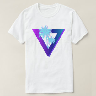 RETROWAVE CAMISA DE TRIÂNGULO DE SINTHWAVE