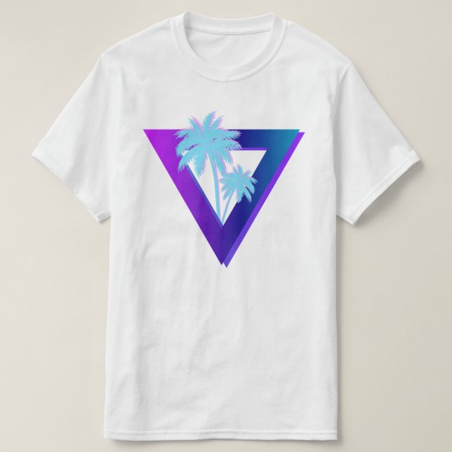 RETROWAVE SYNTHWAVE PALMEIRAS CAMISA TRIÂNGULO (Frente do Design)