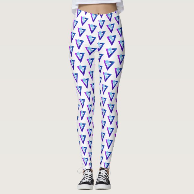 RETROWAVE SYNTHWAVE PALMEIRAS LEGGINGS TRIÂNGULO (Frente)