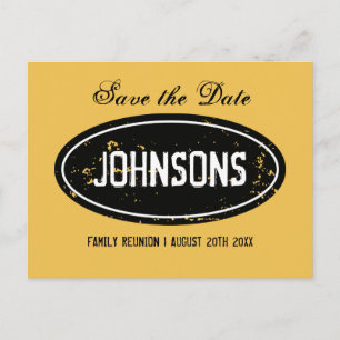 Reunião da família Vintage salvar os cartões posta