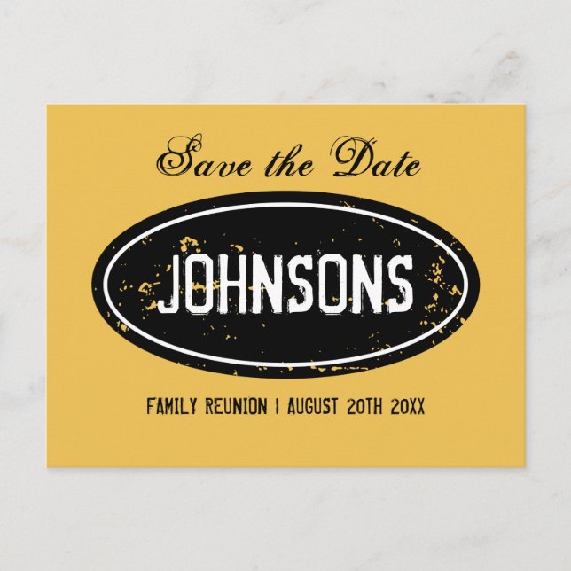 Reunião da família Vintage salvar os cartões posta (Frente)