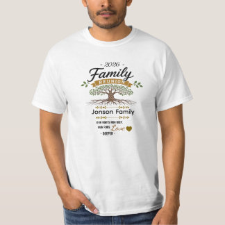 Reunião de Família Camiseta Personalizada com Árvo