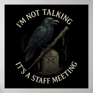 Reunião de Funcionarios Raven sem falar Poster