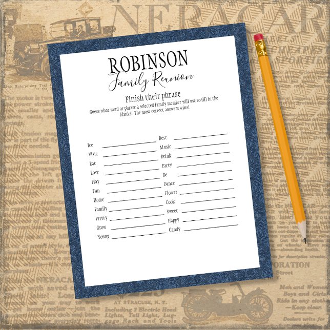 Reunião Familiar Termina Seu Jogo De Frase (Criador carregado)