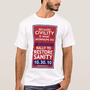Reunião para restaurar o t-shirt da sanidade