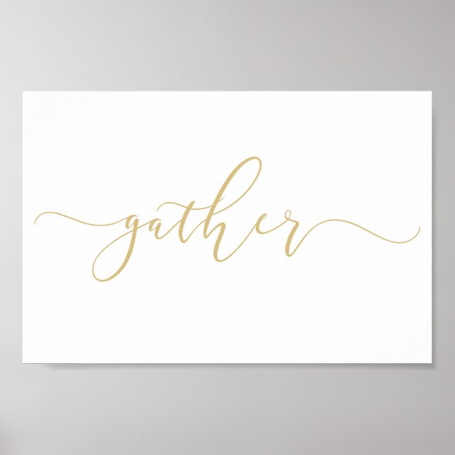 Reunir Impressão Dourado, Reunir Poster, Reunir Si (Frente)