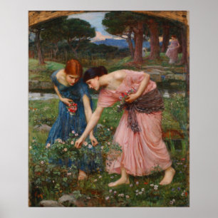 Reunir Ye Rosebuds Poster Por John W. Waterhouse