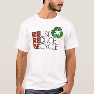 Reusar reduz o t-shirt do reciclar