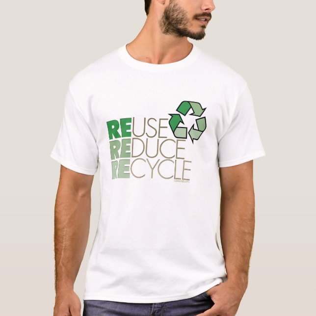 Reuse a camiseta de Reciclar reduzida (Frente)