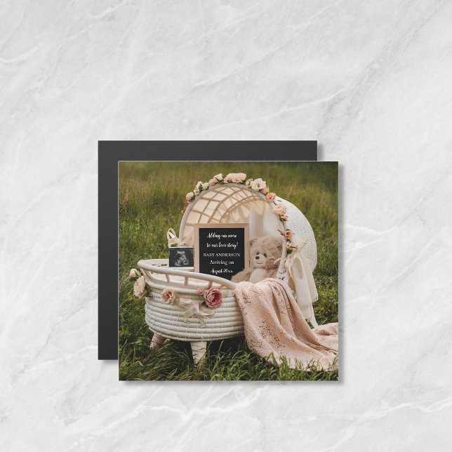 Revelação de Bebê Neutro Rústico anúncio de gravid (Criador carregado)