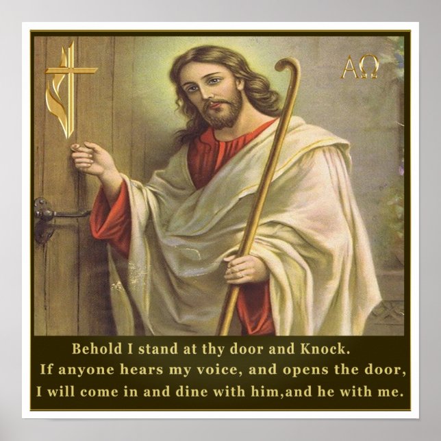 Revelações 3:20 poster (Frente)