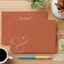REVERSE Terrac Ampersand Casamento Envelope de End
