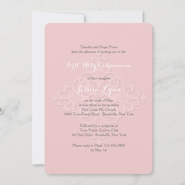 Reverter Rosa de Convite Religioso (Frente)