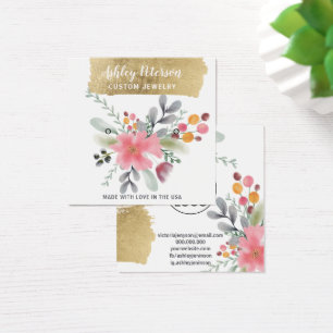 Revestimento de brinco com cor aquosa floral