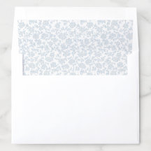 Revestimentos de Envelope em Toile Floral Azul Clá