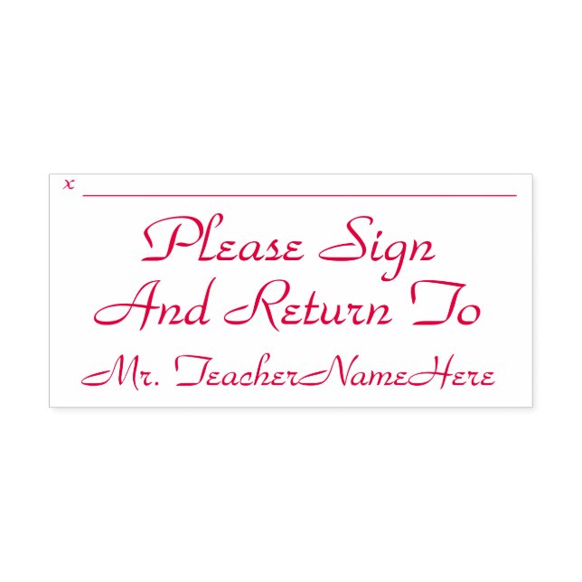 Revisão de Atribuição e Nome do Professor Carimbo  (Design)