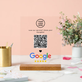 Revisão do Google com código QR moderno minimalist